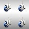 Service Caster 3 Inch 316SS Solid Polyurethane Swivel 3/8 Inch Threaded Stem Caster Set Brake SCC-SS316TS20S314-SPUS-TLB-381615-4 - alternate 1